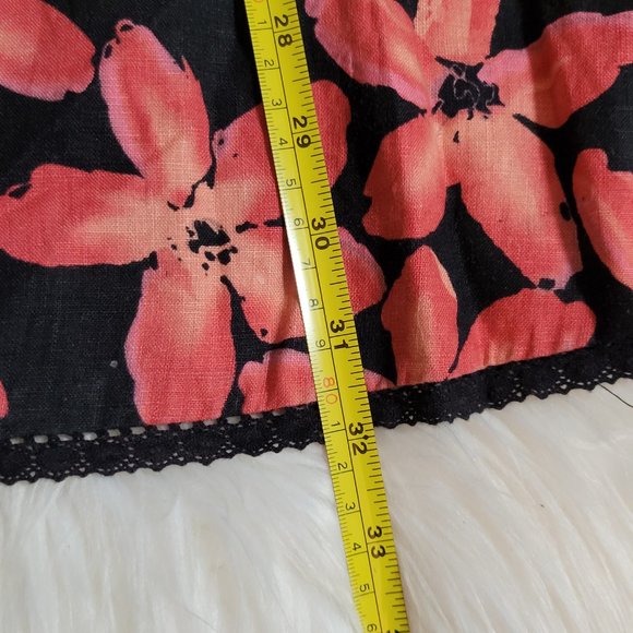 RW&CO Strapless 100% Linen 100% Cotton A-Line Floral Sweetheart Neckline Sz 4 - Picture 14 of 16